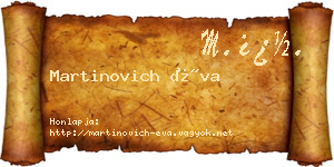 Martinovich Éva névjegykártya